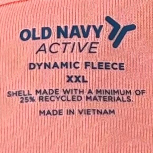 Old Navy Active Dynamic Fleece Coral Pink Half-Zip Sweatshirt Size XXL - Picture 9 of 10